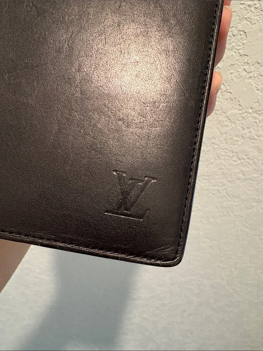 Sold Louis Vuitton BJ1013 Mens Bifold Black Leather Long Wallet
